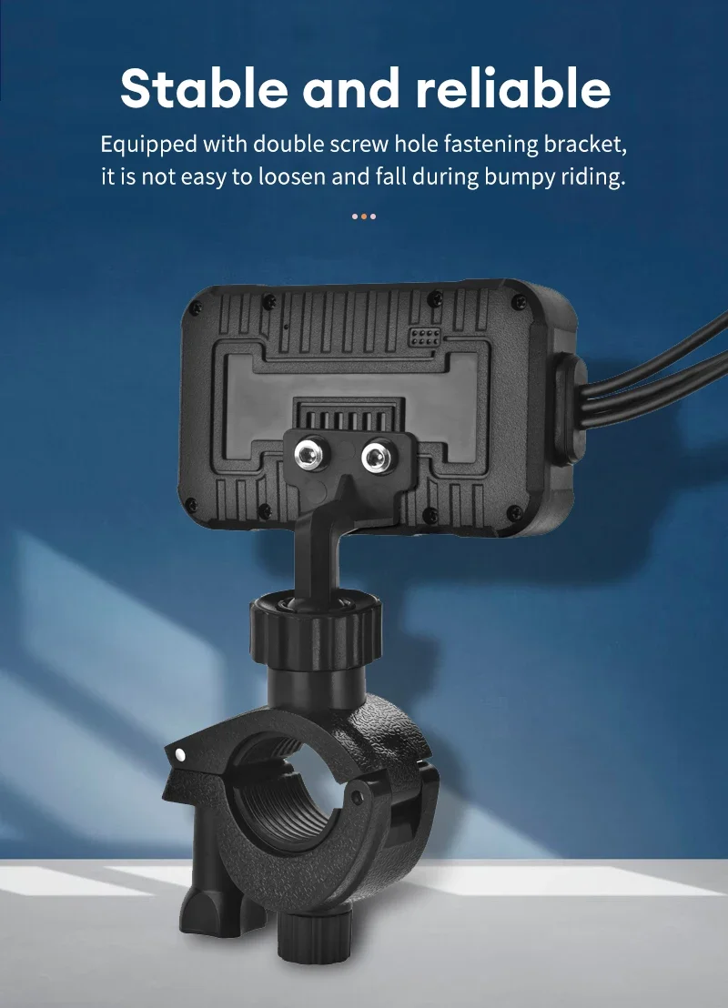 3 Zoll Motorrad-Dashcam Wasserdichte Motorradkamera DVR Vorne 720P & Hinten 480P Kamera Video-Loop-Recorder Schwarz Nachtsicht – Detail 8