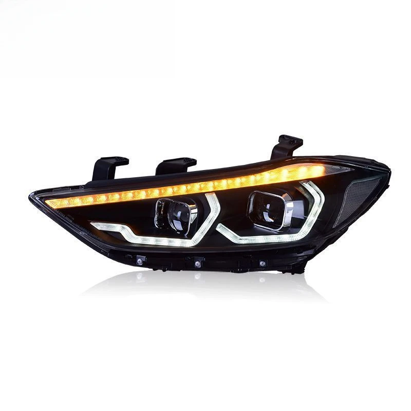

Suitable for Hyundai Elantra Assembly 16-20 Models Modified LED Lens Headlight Daytime Running Light Flowing Turn Sign