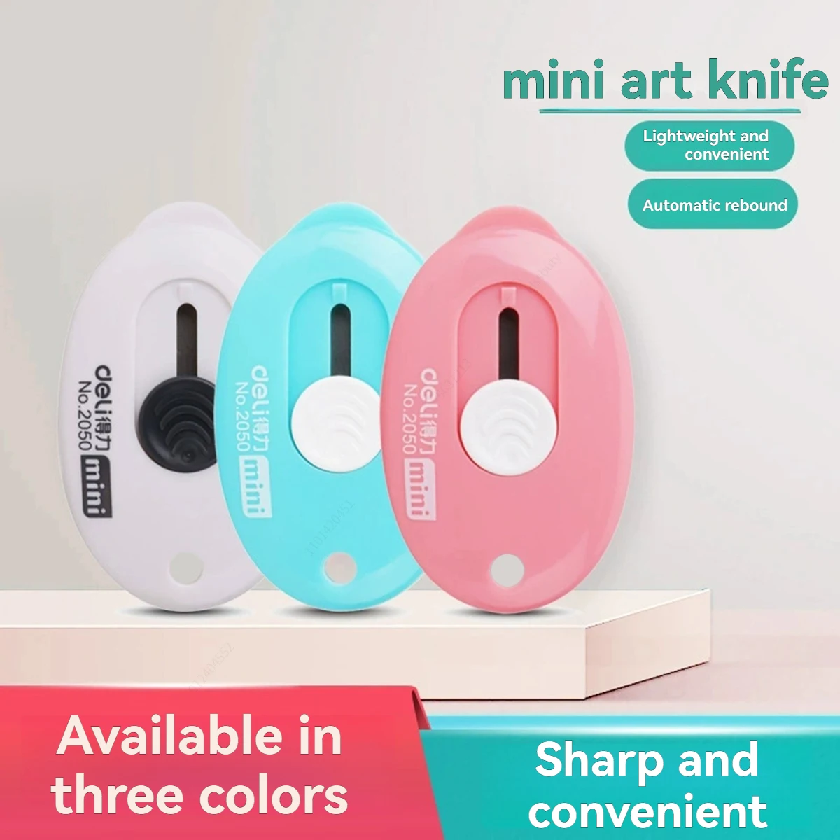 Courier Opening Knife Portable Multifunctional Courier Unboxing Knives Retractable Self-Locking Rebound Art Cutter Tool