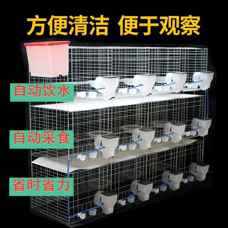 Hot-dip galvanized new pigeon breeding cage large 12-position 16-meat pigeon matching cage household special assembly cage