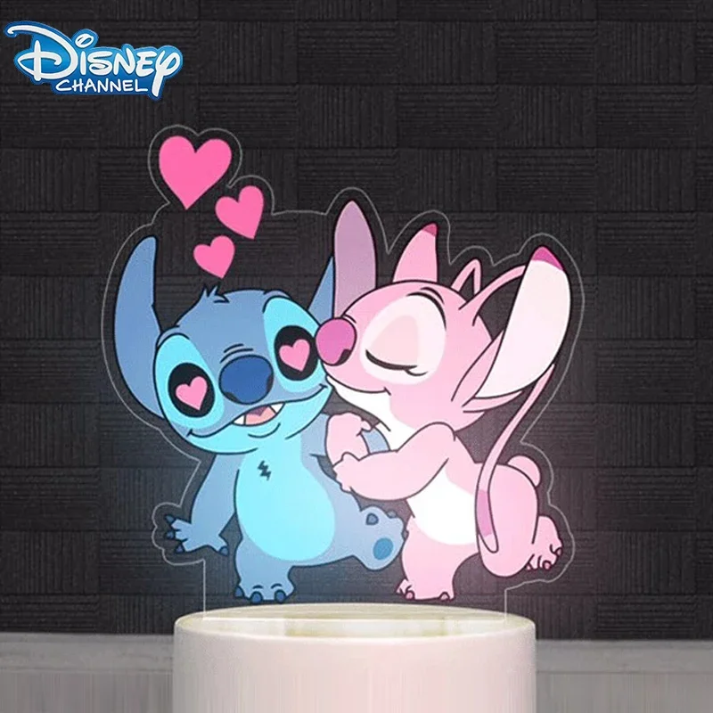 Disney Stitch Night Light Cartoon Cute Ornaments Night Light Bedside Lamp Desk Lamp Child Birthday Gift Party