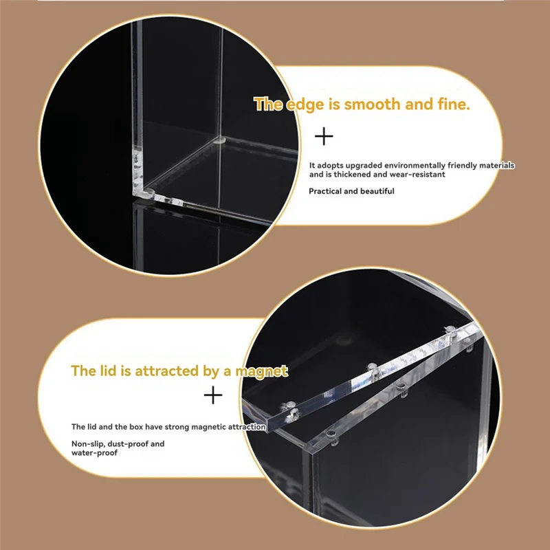 

CQMF-акриловый чехол-протектор, прозрачная акриловая крышка, магнитная застежка, верхняя загрузка для коллекционных предметов и фигурных карт