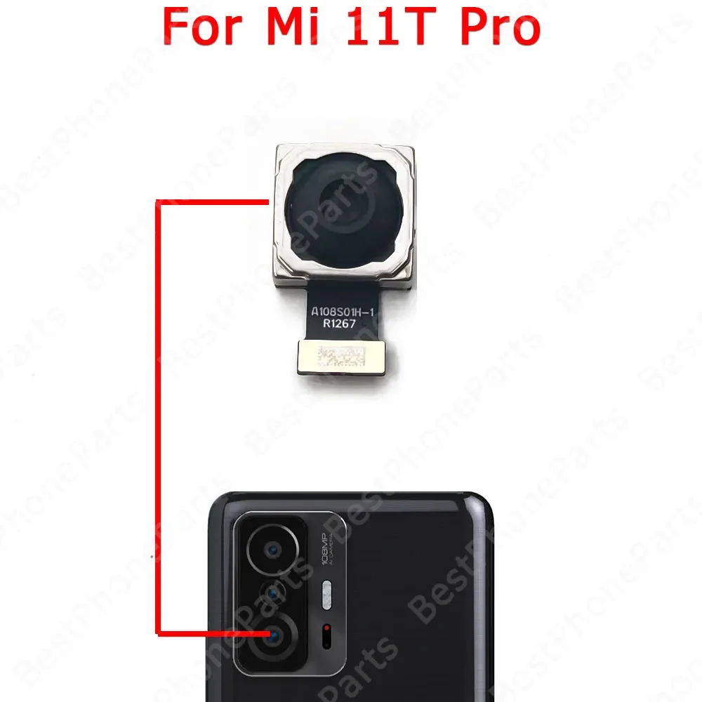 Camera Module For Xiaomi Mi 11T Pro 5G Selfie Frontal Small Facing Back Rear Camera Module Front View Backside Spare Parts