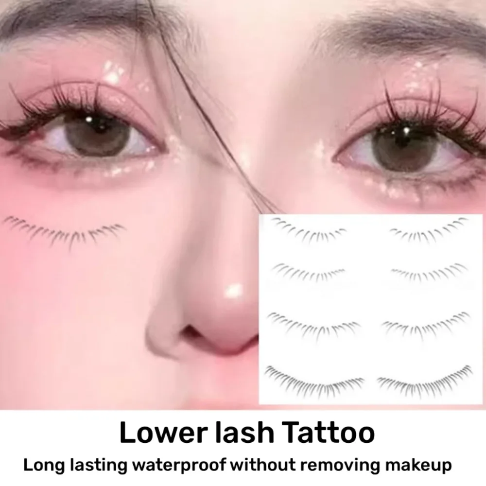 Lower Eyelash Tattoo Long-Lasting Waterproof And Sweatproof Simulation 3D False Eyelash Enlarge Double Under Eye Eyelash Sticker