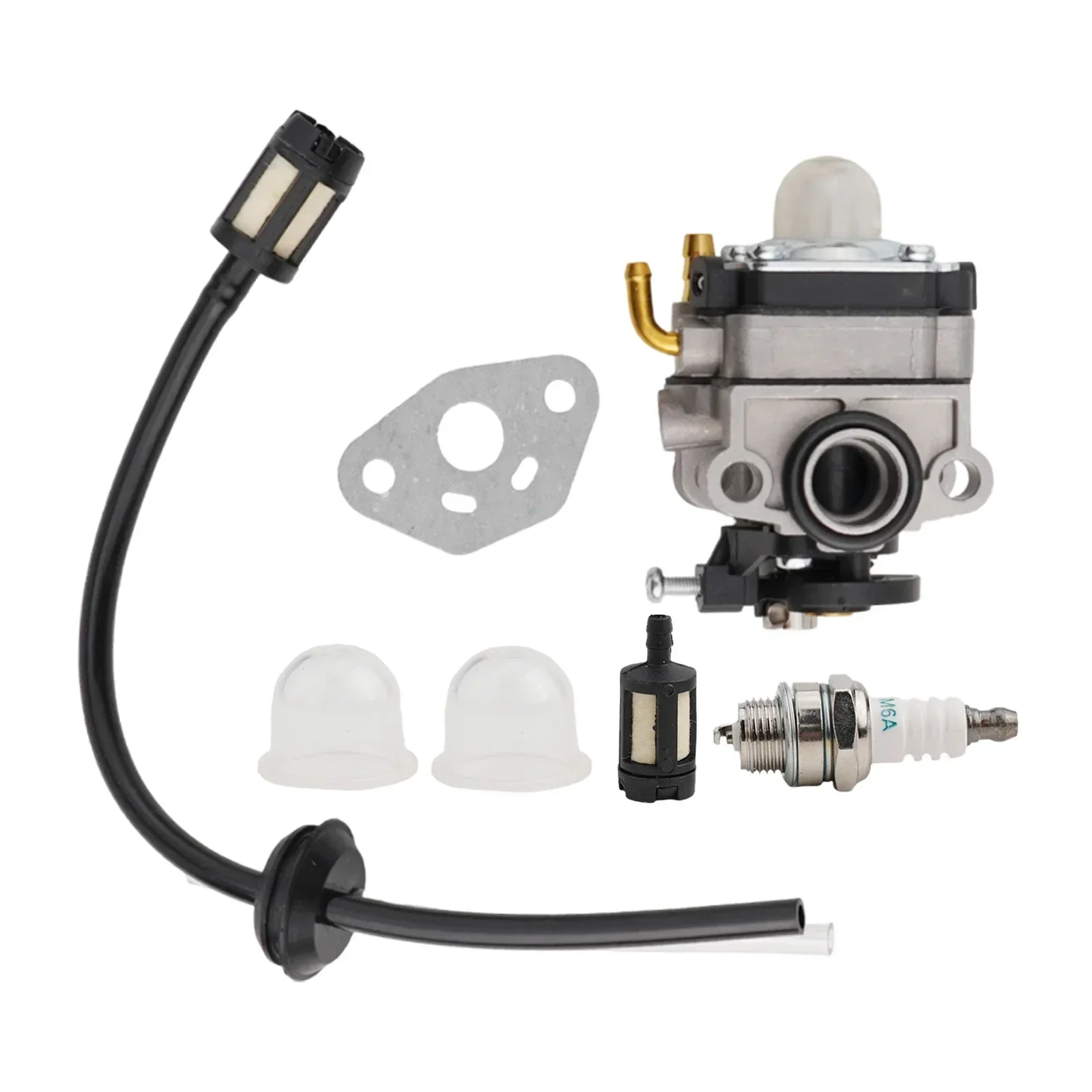 1E34F 25 CC Brush Cutter Carburettor Compatible with H1291C1 Full Replacement Kit with Gasket and Fuel Components