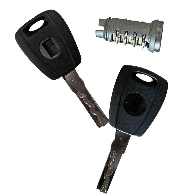 1set Door Lock Barrel With 2 Keys For Fiat 500 2007-2022/ Fiat Punto 188 1999-2010 Car Door Lock Mechanism Replace Accessories