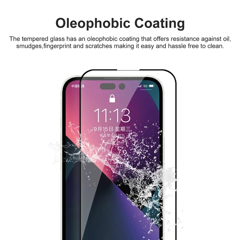 99D Full Protective Glass For iPhone 15 14 13 12 mini 11 Pro Max Tempered Screen Protector iPhone X XR XS Max 7 8 6 Plus Film