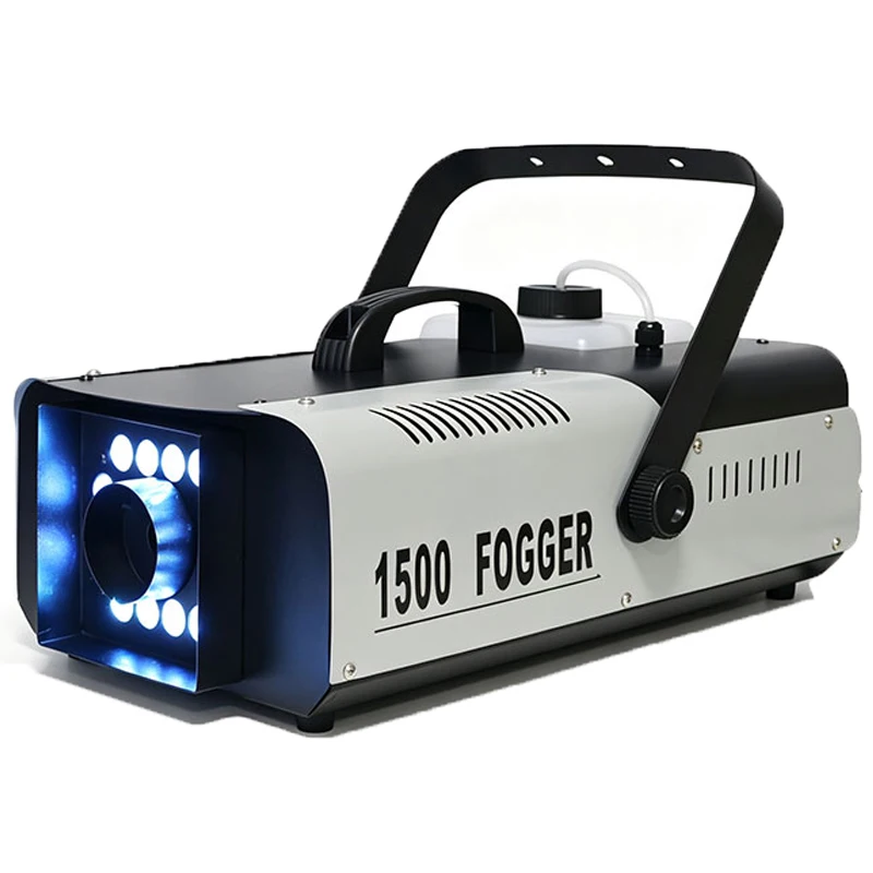 1500W 12LED Smoke Machine Portable Metal With Manual & Remote DMX512 Fog Machine For Carnival Wedding Christmas Halloween Party
