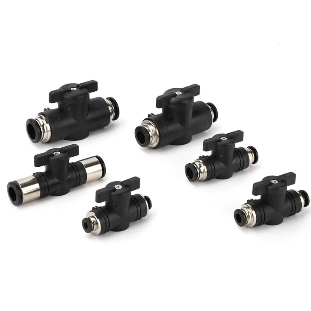 BUC Series Pneumatic Manual Ball Valve 4mm 6mm 8mm 10mm 12mm Quick Connect Coupler for Air Hose Control System