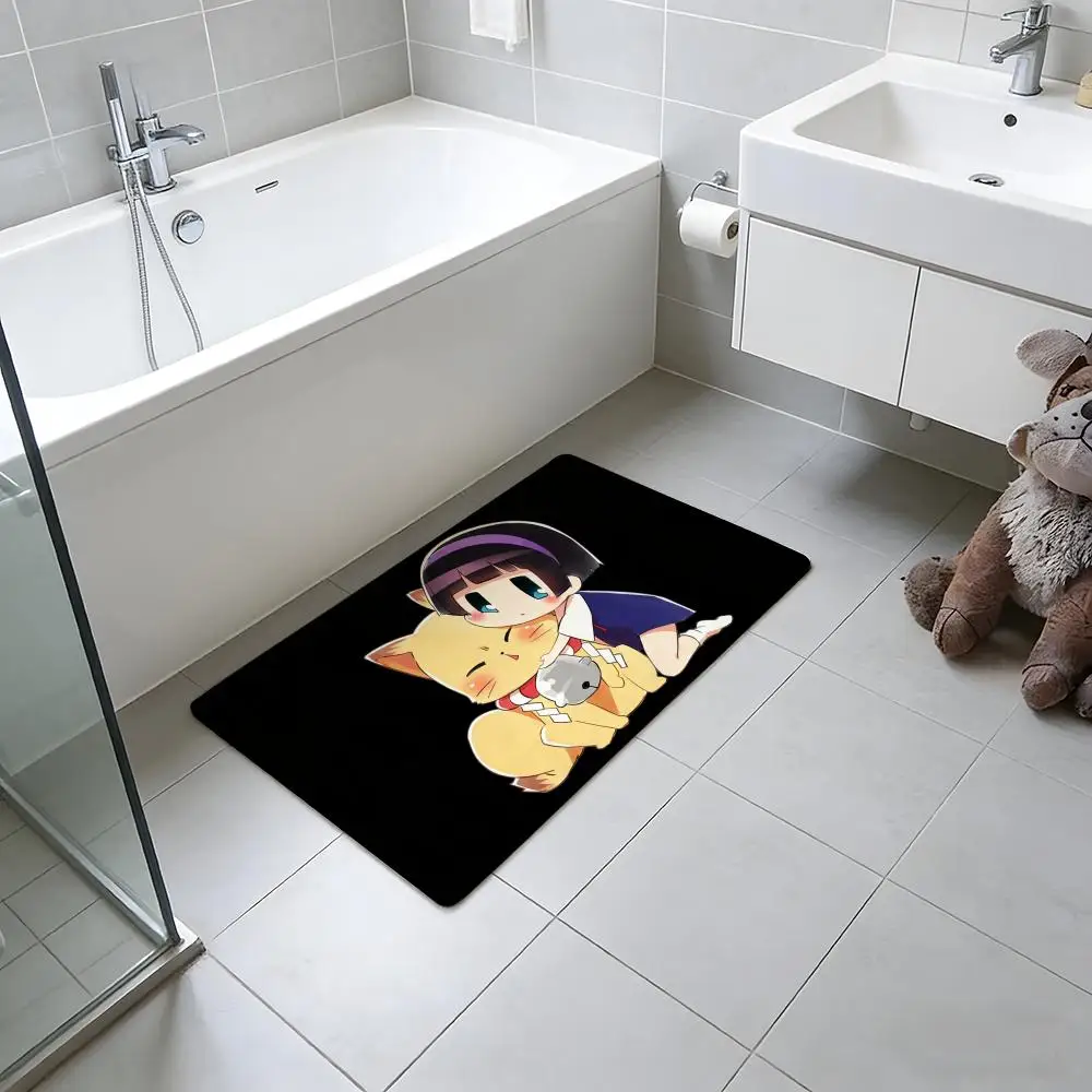 Hit Anime G-Gugure Kokkuri-sanS Floor Mat Absorbent Floor Mat Non-Slip Entrance Rug for Bathrooms Restrooms and Toilets