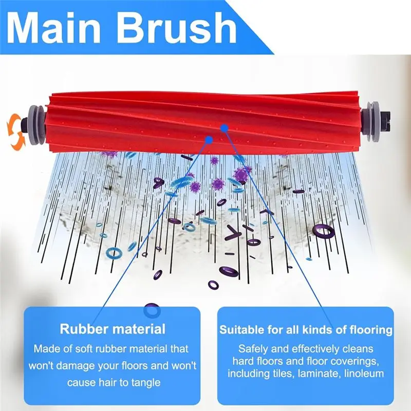 BHBD-For Roborock Q Revo, P10 Robot Vacuum Cleaner Replacement Parts Main Side Brush HEPA Filters Mop Pads Dust Bags