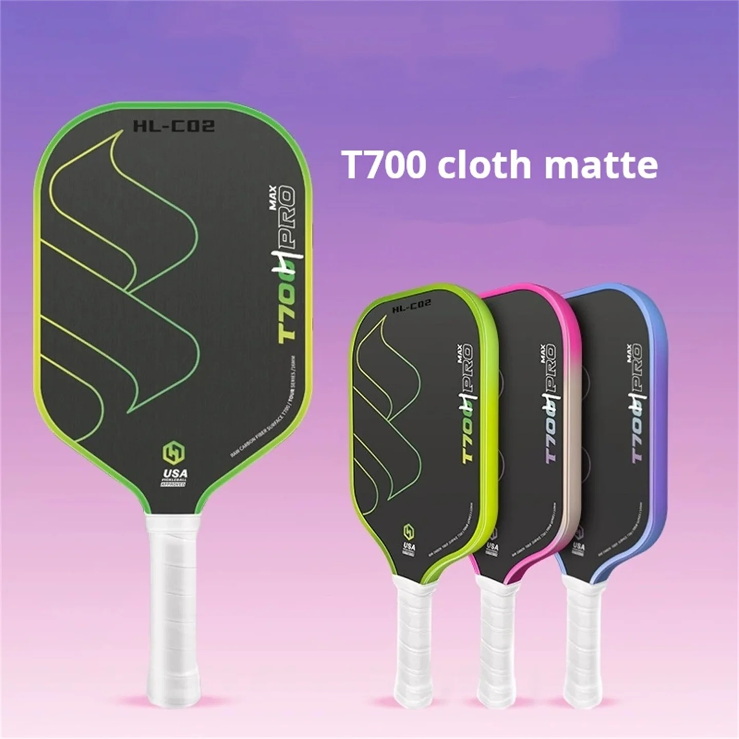 

Pickleball Paddle Racket T700 - Matte Carbon Fiber Face & PP Honeycomb Core, Exquisite Gift Box Set