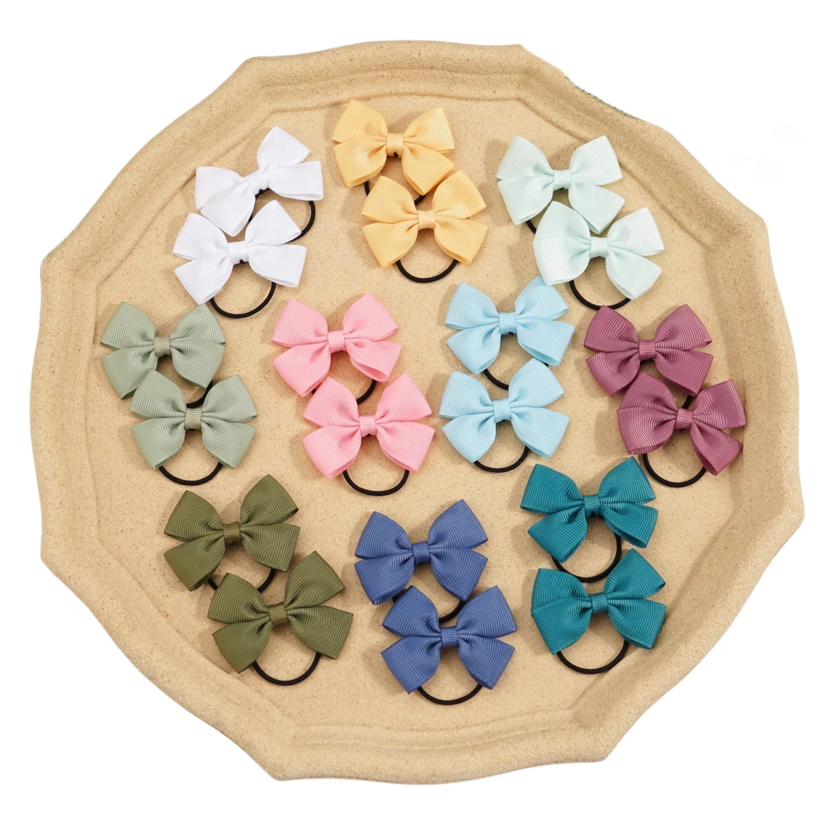 

20/40/50 шт. 2-дюймовые банты из репсовой ленты для волос, эластичные резинки для волос, держатели для причесок, аксессуары для волос для девочек и младенцев