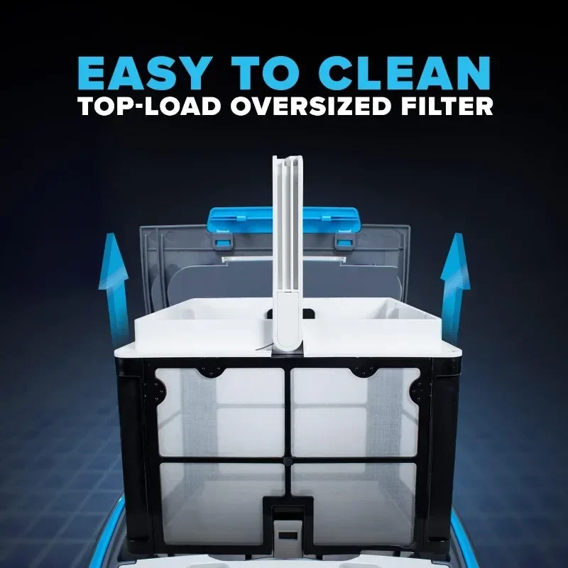 Robotic Pool Cleaner - Large Top Loading Filter, Dual Motors, Smart Navigation