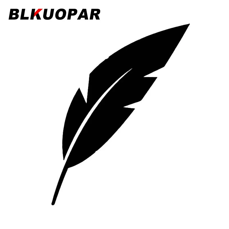 

BLKUOPAR Black Feather Car Stickers Personality Vinyl Car Wrap Waterproof Windshield Scratch-Proof Suitcase JDM Assessoires