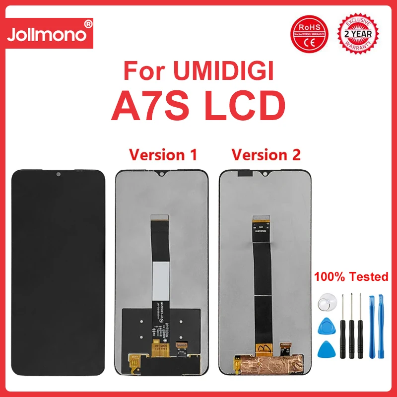 100% Tested  Tested For UMIDIGI A7S display LCD +Touch Screen Digitizer Assembly Replacement UMI A7S Display