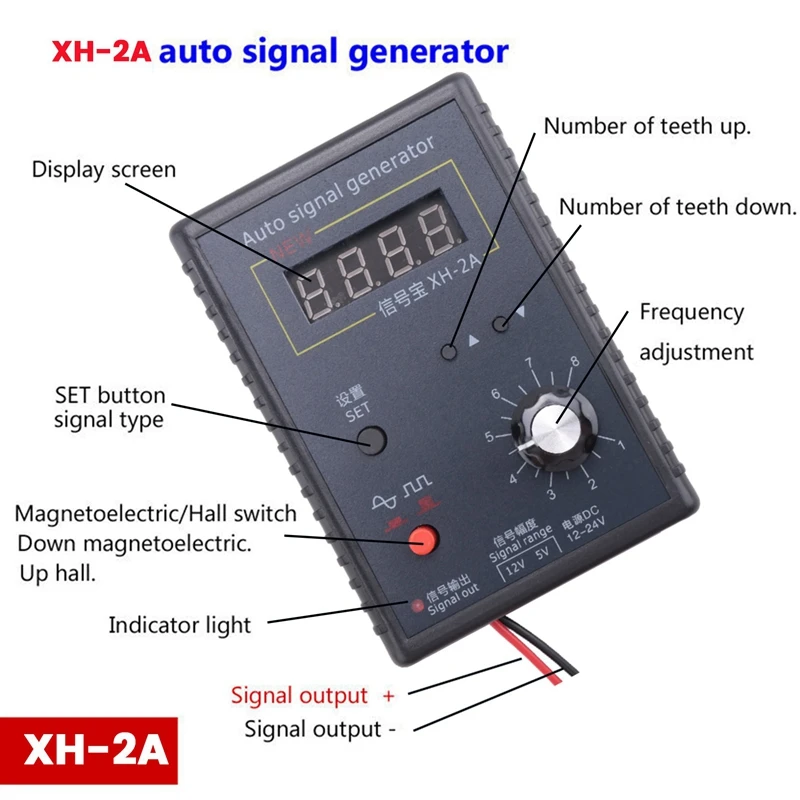 XH-2 Sensor Simulation Box Automotive Signal Generator Plastic Analog Signal Stopwatch