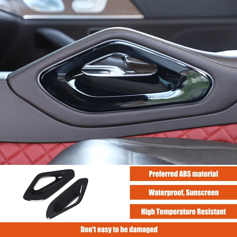

2piece set ABS black For Mercedes-Benz GLE GLS 2020-2026+ car center control on both sides armrest frame decorative accessories