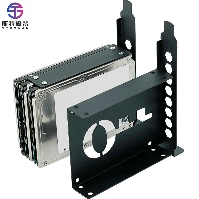 Slot Bracket 3*2.5 Inch Hard Disk Ssd Computer Tower Rack Mount case Chassis PCI Bracket Bay Caddy Material Metal With Color