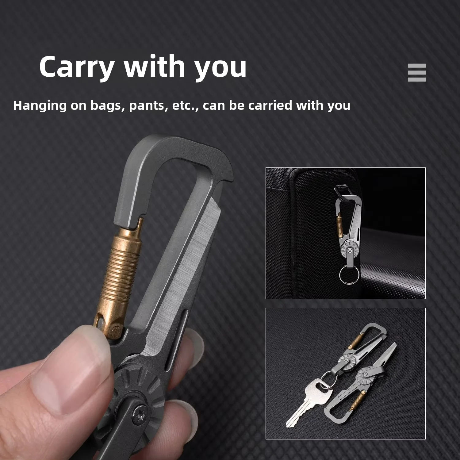 New Mini Titanium Alloy Keycha - Edc Car Carry 评论和价格