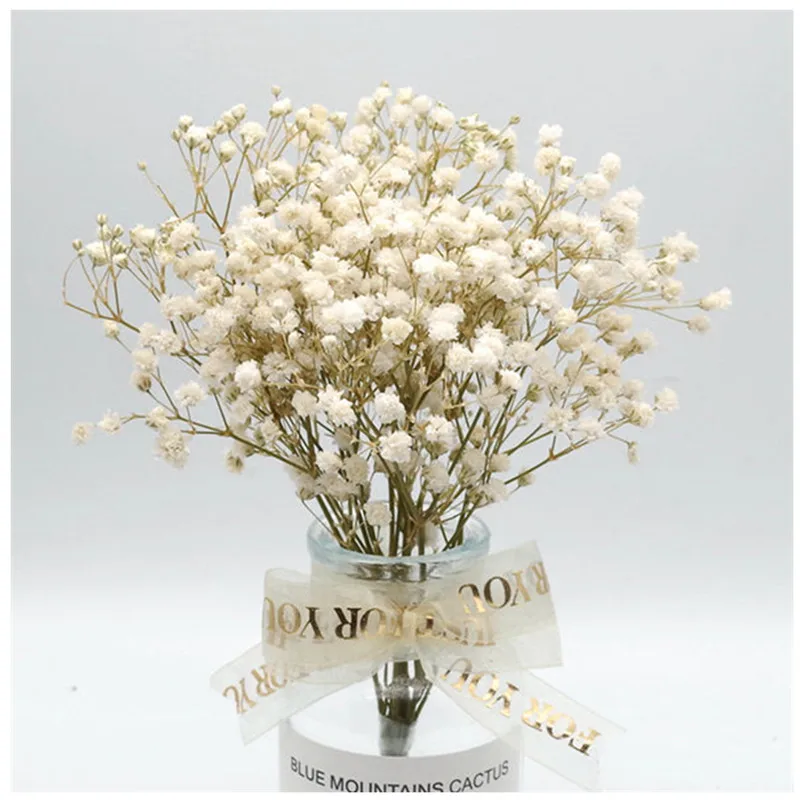 

Dried Flowers Gypsophila Length About 25cm Long, Weight 25g/Lot And 50g/lot, White, Tiffany Blue Bouquet For Home Table Decor