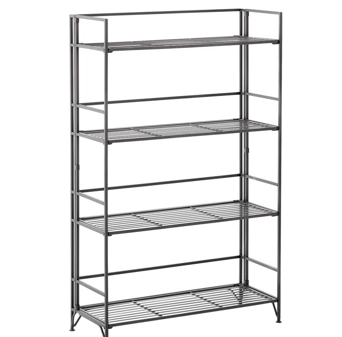 

4-Shelf Iron Folding Bookshelf