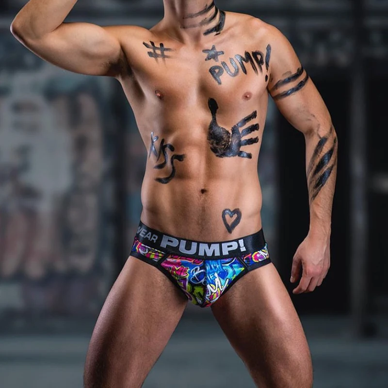 

SexyMenFashion Anime style sexy briefs low waist cotton breathable bulge pocket comfortable breathable shorts Unique Underwear CoupleSurprise