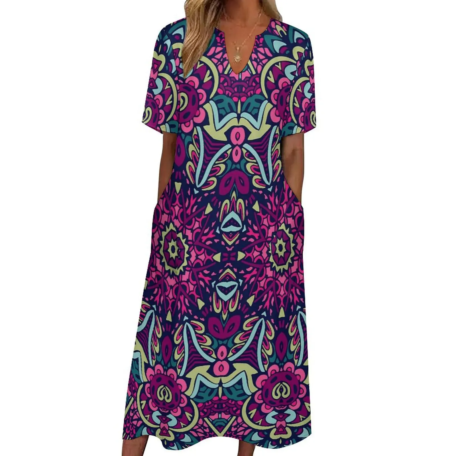 

Винтажное этническое платье, весеннее ретро платье с цветочным принтом в стиле бохо, пляжные длинные платья, женское милое дизайнерское платье макси 3XL, 4XL, 5XL