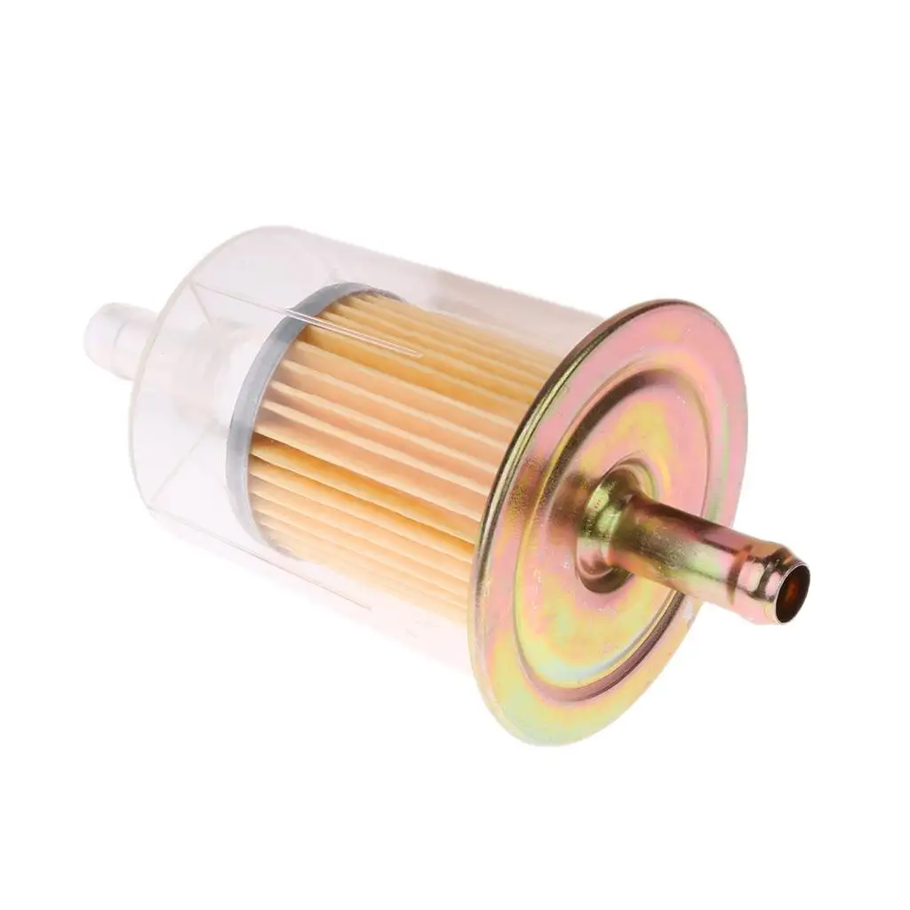 Car Engine Inline Fuel Filter 8mm Clear Plastic Gas Filter Universal Fit for Tractor Diesel Outboard Engine