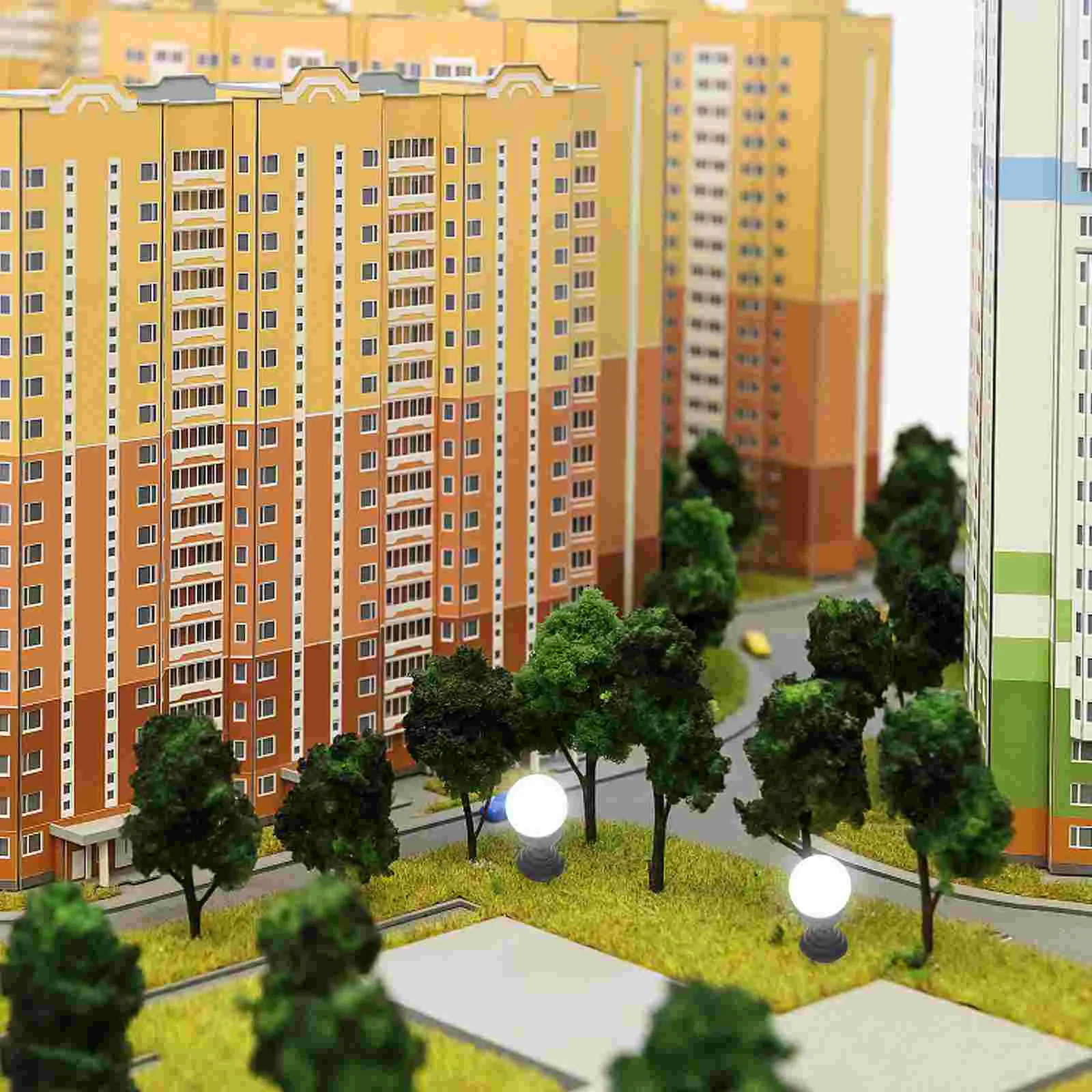 

5 Pcs Architectural Model Lawn Lamp Miniature Light Retro Decor Lights Tiny House Decoration Decorate Garden Prop