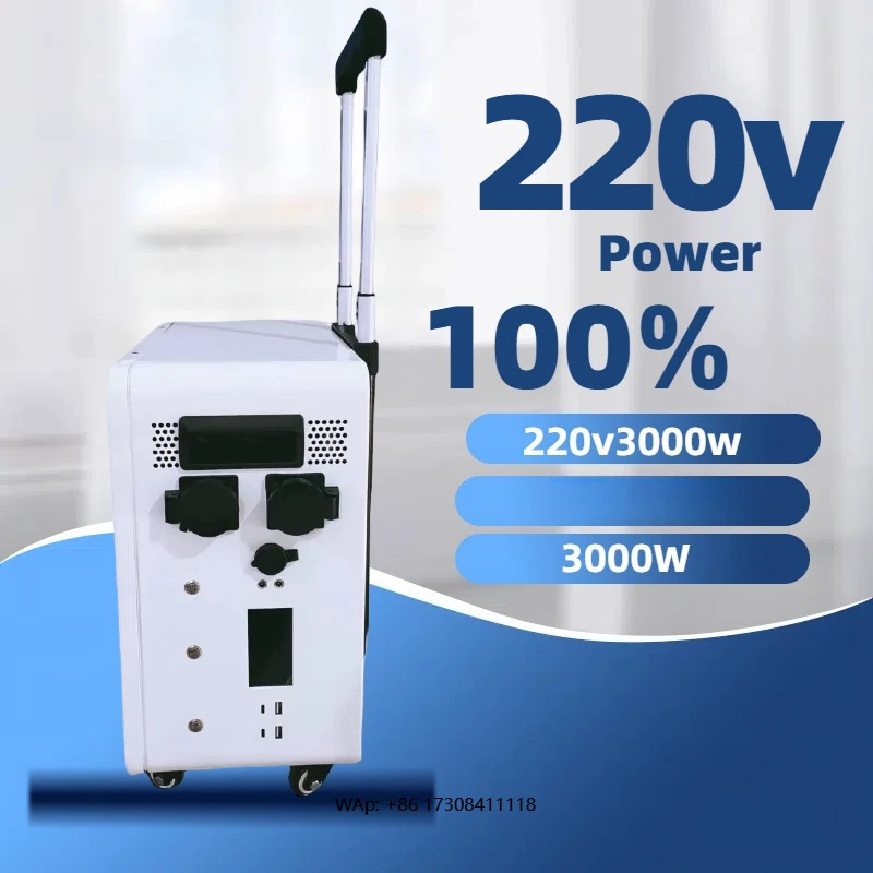 

Best 3000W MPPT Portable Power Station Solar Generator Outdoor Use 5 Hours Full Charge Wireless Charging Jump Starter Outside