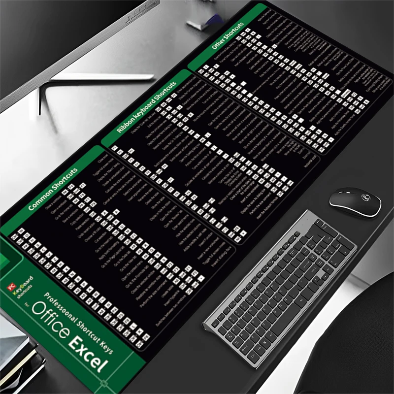 

Для Excel общие ярлыки большой профессиональный сочетание клавиш коврик для мыши настольный коврик офисное программное обеспечение клавиатура коврик для мыши Y2K Cheat Sheet