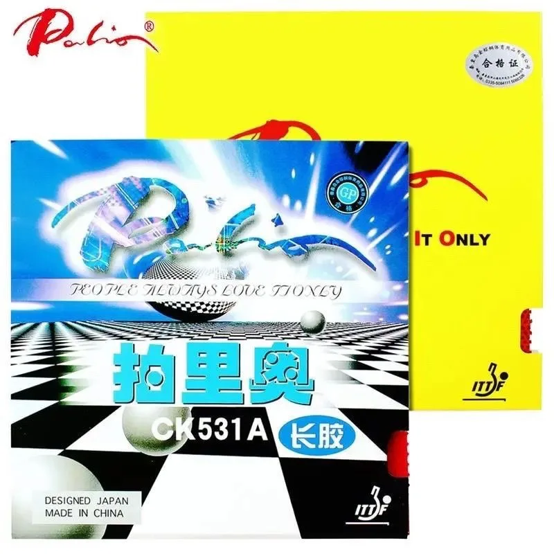 Palio Official CK531A Long Pimples Table-tennis Rubber Sheet with（0.6-1.1mm) and Without Sponge Fast Attack for Table Tennis