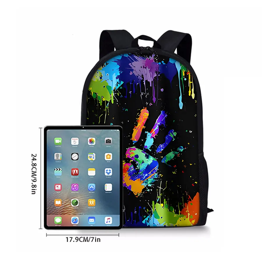 حقيبة ظهر ملونة بنمط راحة اليد بطبقة واحدة للأولاد والبنات أفضل الهدايا حقيبة مدرسية كرتونية ثلاثية الأبعاد لحقائب الأطفال #6