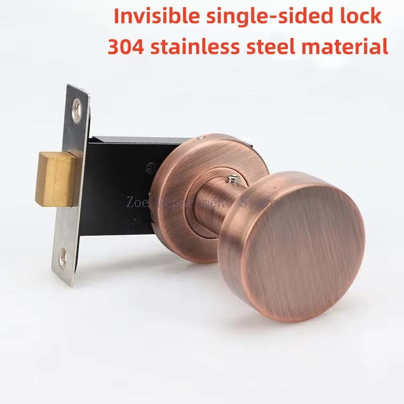 304 Stainless Steel Invisible Door Lock Hidden Single-Side Lock Hidden Background Wall Hidden Door Double-side Handle Lock