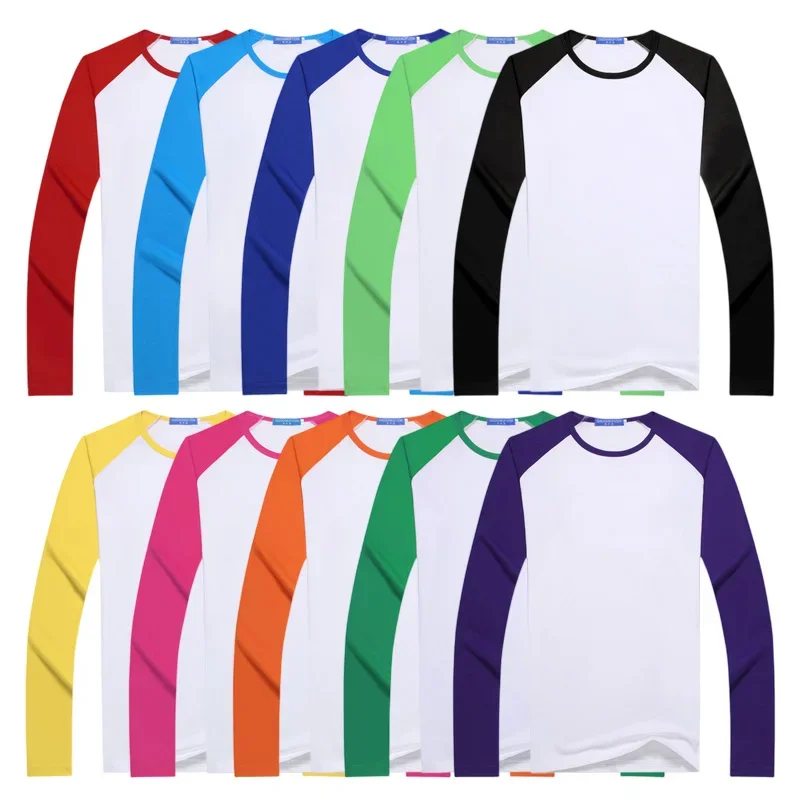 Spring Autumn Long Sleeve Modal T-Shirts for Adult Kids Sublimation Blank White Tops Family Matching Outfits