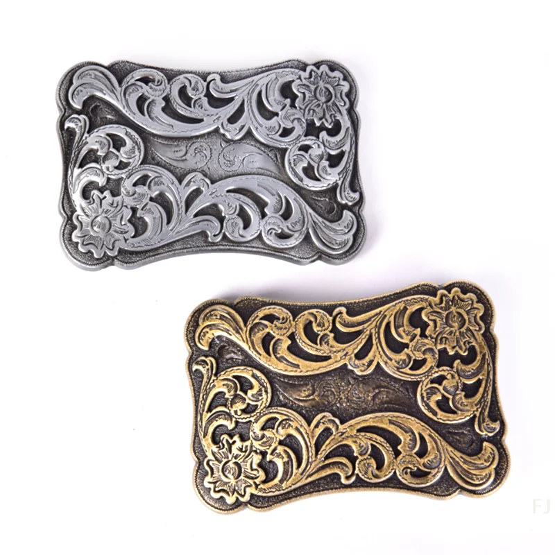 

[YU]Retro Square Mens Belt Buckle Cowboy Western Large Metal Alloy Buckles New