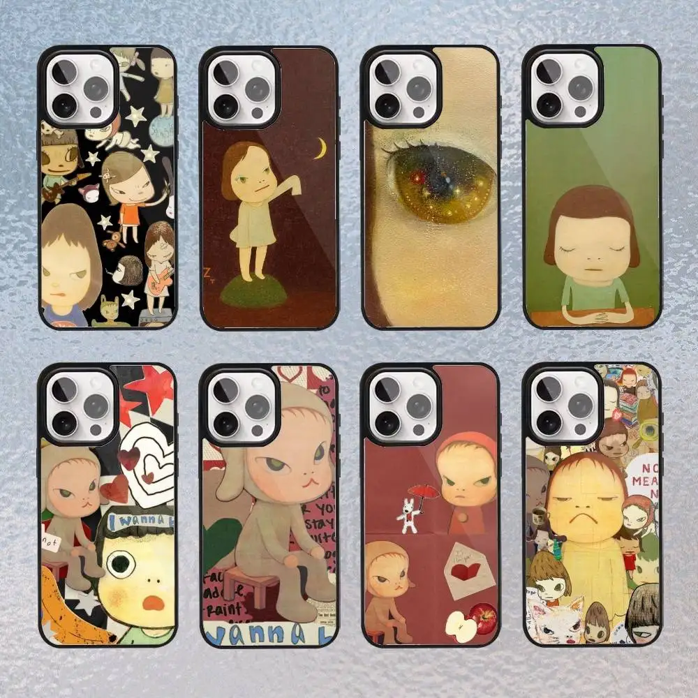 

Cartoon Yoshitomo Nara Phone Case For iPhone17,16,15,14,13,12,11 Plus,Pro Max Magnetic Magsafe Wireless Charging