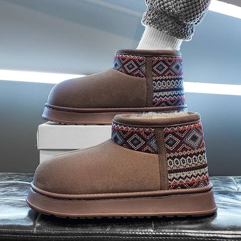 2025 منصة رقيق النعال السيدات المنزل أنيقة أحذية غير رسمية كبيرة الحجم النساء/الرجال منزل الشقق موضة أحذية الشتاء القطيفة #6