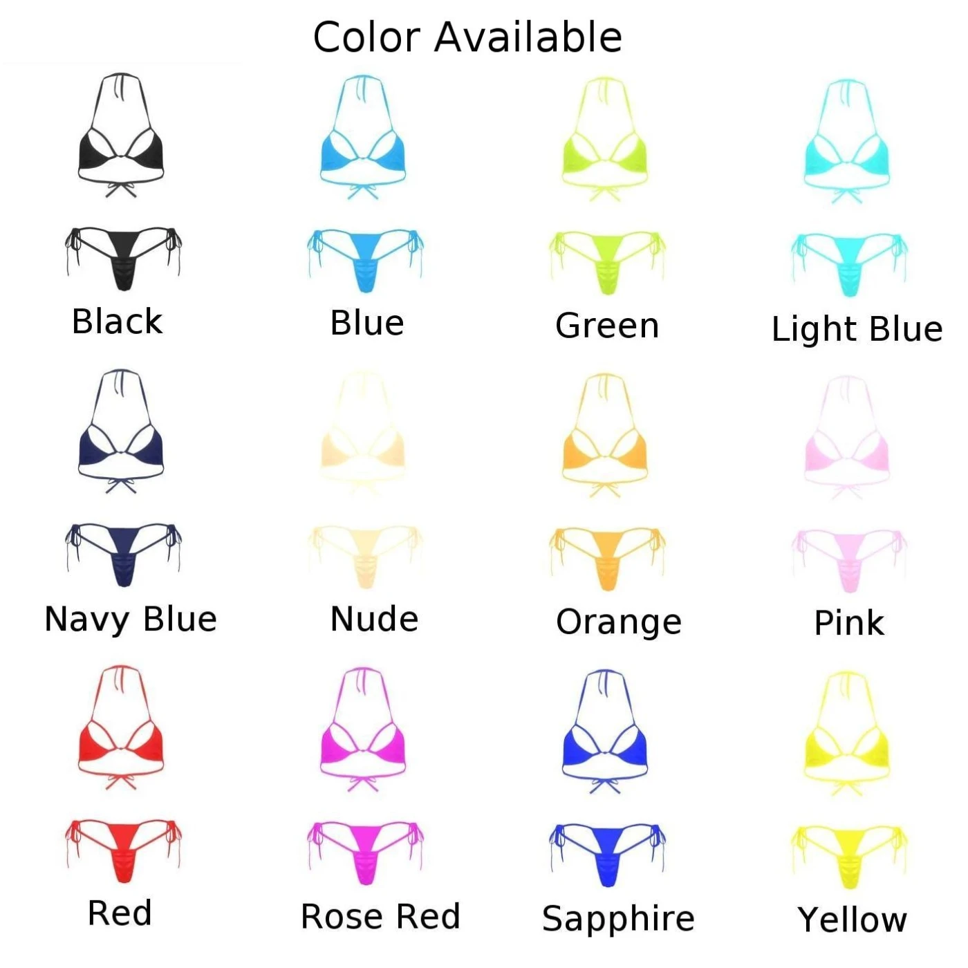 2pcs Women Swimwear Sexy Mini Bikini Set Bra G-string Swimsuit Hot Girl Summer Swimming Thongs Beach Wear Ladies Bathing Suit