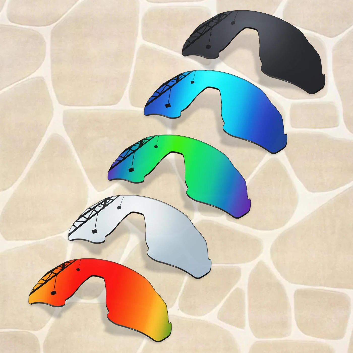 

100% UV Protection Polarized Replacement Lenses for Oakley Flight Jacket OO9401 Frame Impact Resistant