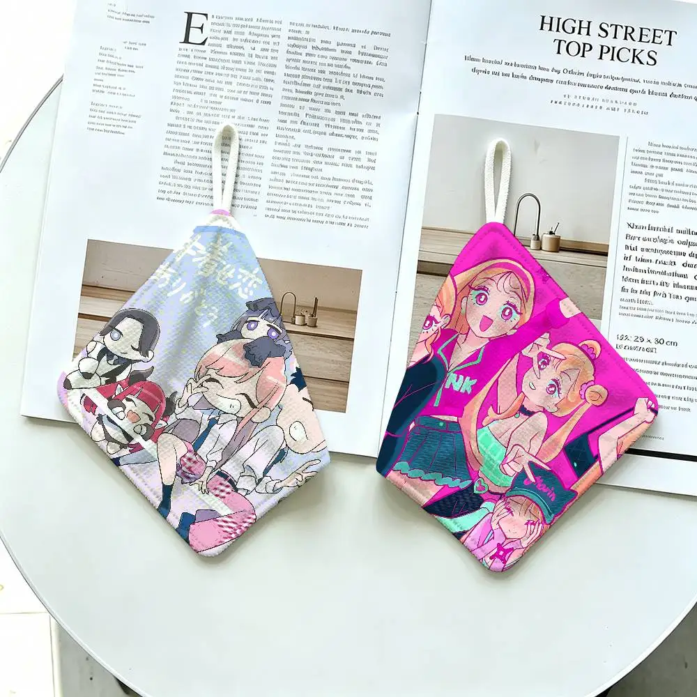 M-My Dress-Up Darling Anime Polyester Cotton Hand Wiping Towel, Hanging Design, Durable For Household Restaurant Toilet Use