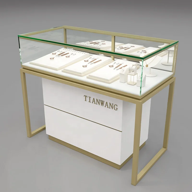 Custom. modern style Jewelry Store Furniture Glass Jewelry Counter Lockable Jewelry Show