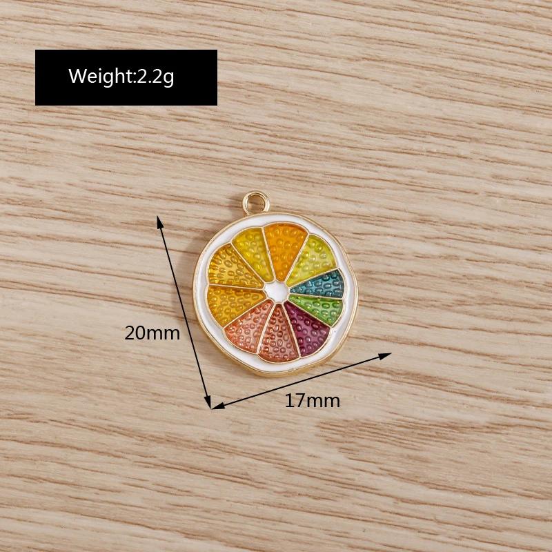 Tusember 4 Stück exquisite süße Zitronen-Anhänger für DIY-Halsketten, Ohrringe, handgefertigte Schmuckherstellung, Zubehör – Detail 1
