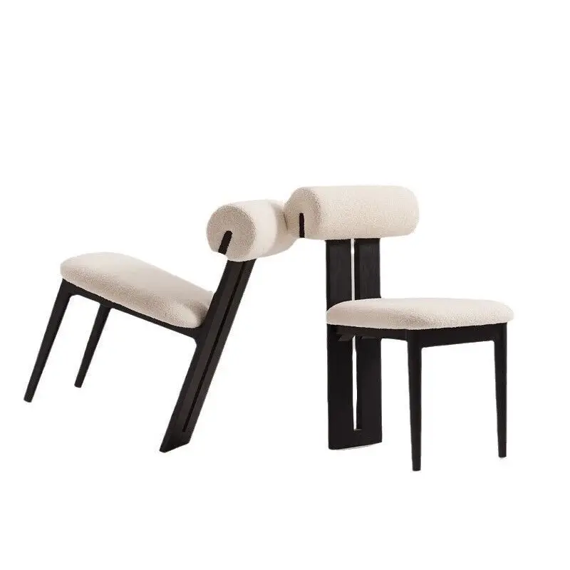 

Nordic style solid wood dining chair creative soft bag backrest Internet celebrity hippo design household chair simple modern cr