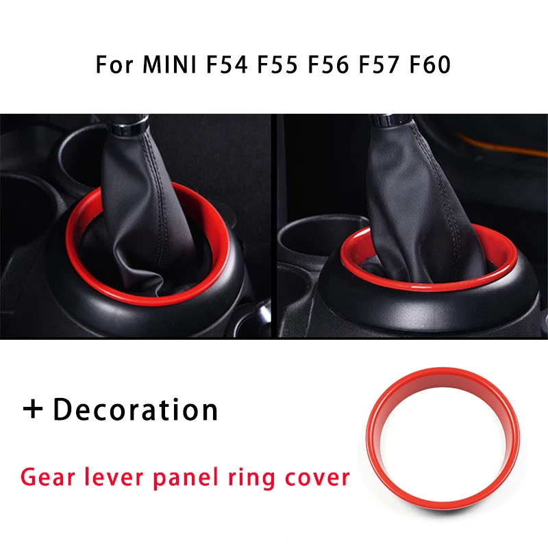 For MINI One Cooper S Countryman F60 F55 F56 F57 F54 Clubman Car Gear Lever Shift Panel Ring Cover Interior Accessories