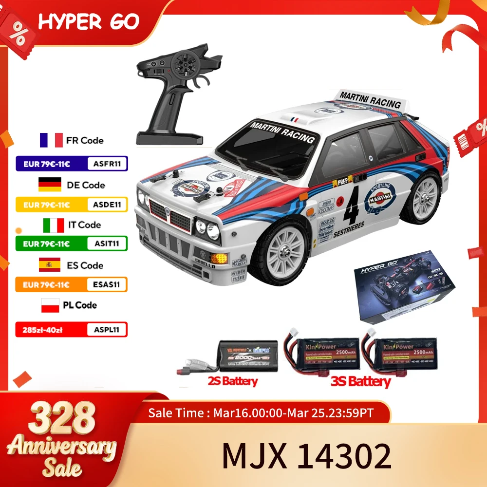65 km/h HYPER GO MJX 14302 1/14 RC voiture sans brosse 2.4G télécommande 4WD tout-terrain haute vitesse RC voiture camion passe-temps RC jouets comme cadeau