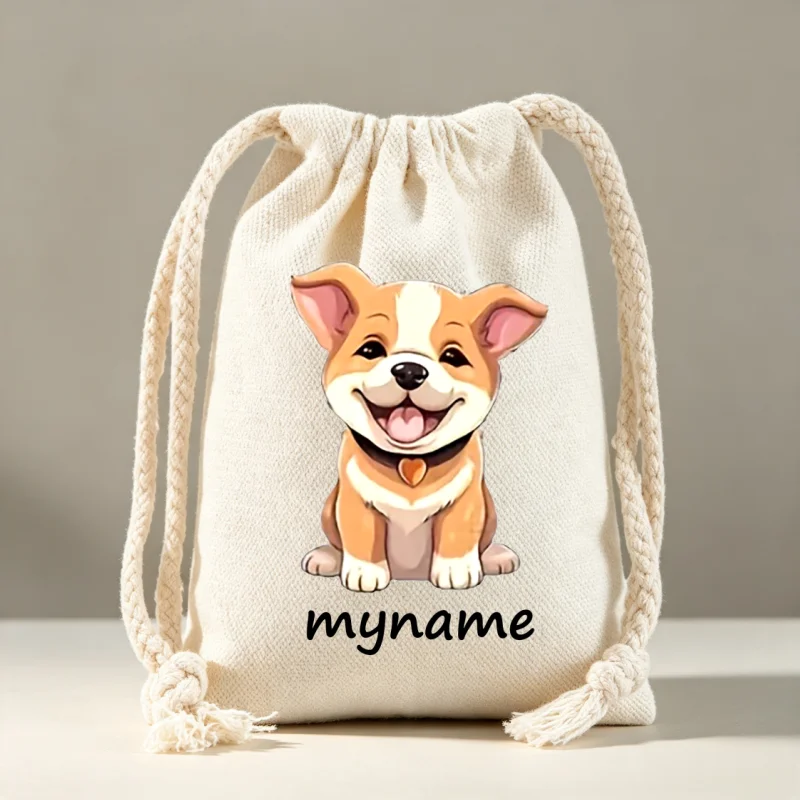 Knitting Canvas Drawstring Bag Custom Yarn Basket Print Crochet Project Wool Storage Pouch Gift for Knitters Draw String Bags