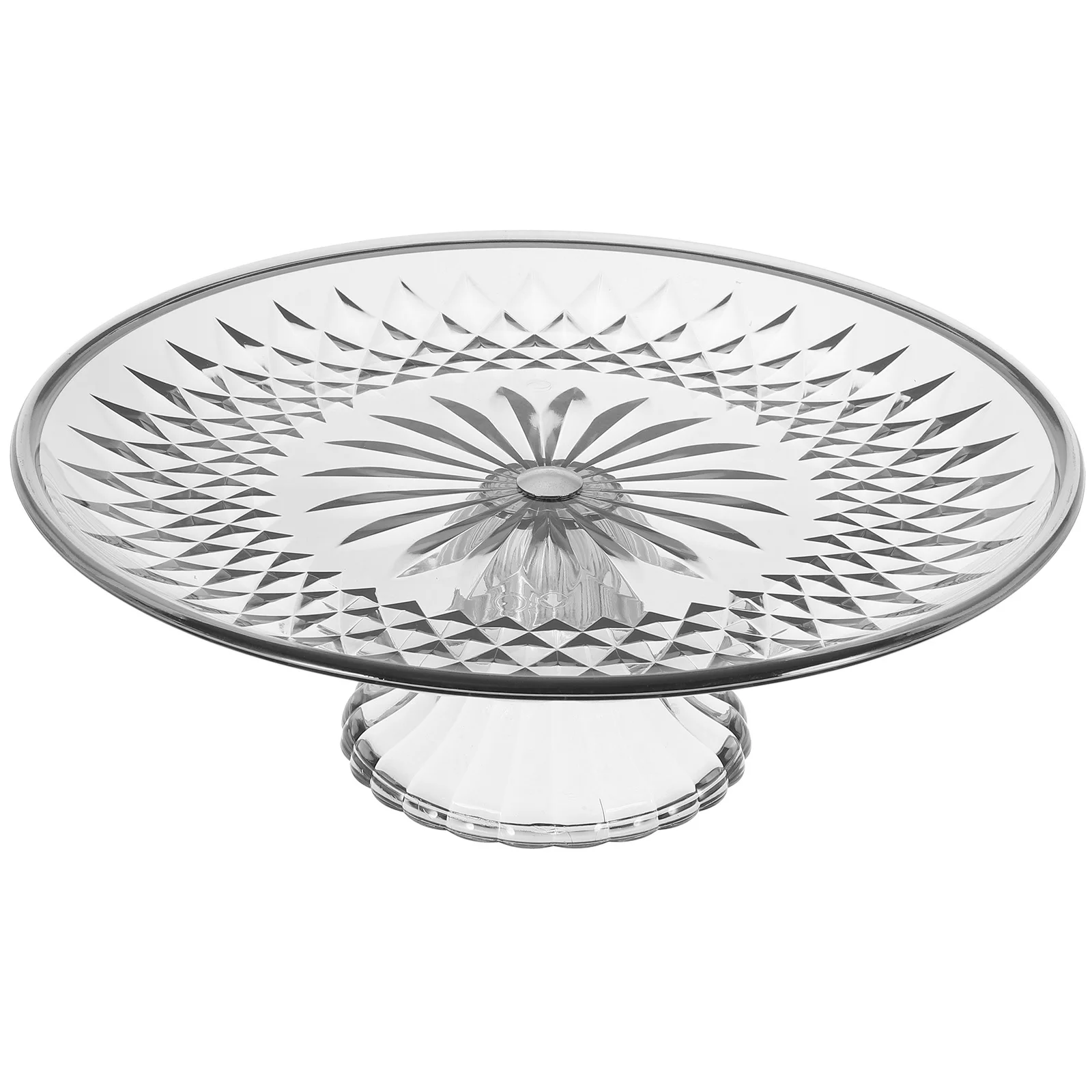 

Acrylic Fruit Tray Footed Modern Chic Large Capacity Snack Candy Plate Multi-Purpose Decorative Dessert Display Stand for Events