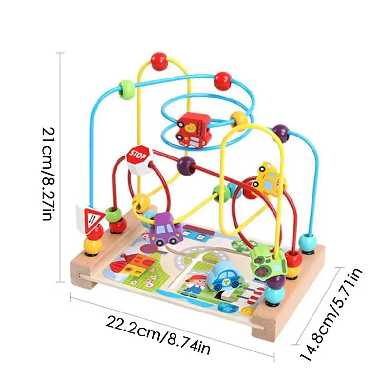 Holz Perlenlabyrinth Spielzeug für Kleinkinder Holz Achterbahn Perlenlabyrinth Spielzeug Holz Perlenkette Spieltisch Spielzeug sensorische pädagogische